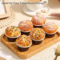 Fake Cupcakes, Artificial Cupcakes for Display, Realistic Fake Food, Artificial Cake Fake Desserts Pastries for Decoration, Decorative Faux Cakes Set C 6 Pack. 