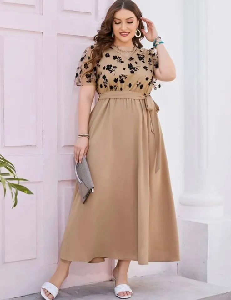 Plus Size Fairy Long Ladies Dress OOTD Plus Size Dress Floral V-Neck Shift Dress Dusty Blue Polyester Dress High Waist Short Sleeve Dress Regular Fit Flared Hem Dress - Lazada | Lazada Plus Size Fairy Long Ladies Dress OOTD Plus Size Dress Floral V-Neck Shift Dress Dusty Blue Polyester Dress High Waist Short Sleeve Dress Regular Fit Flared Hem Dress - Lazada | Lazada