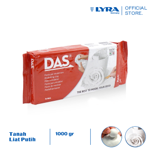 DAS Tanah Liat Prakarya 1 Kg Das Modeling Material Clay Kering Tanpa Oven LYR-387500 Putih