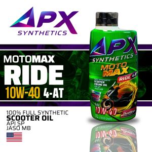 APX Synthetics MotoMAX Ride AT-4T 10W-40 Full Synthetic Scooter Engine Oil 1L