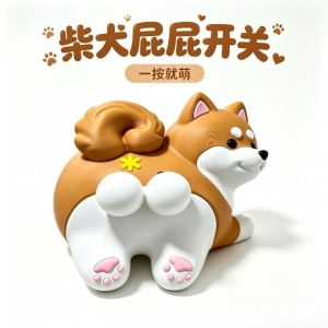 LUMINOU 86 Wall Switch Switch Panel Cover Dogs Butt Switch Beautification Creative Switch Ornament Funny Wall Mount Switch Button Decorative Cover Wall Switch Decor