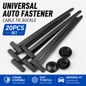 100PCS Car Cable Tie Buckle Fastener Universal Nylon Retainer Clips Adjustable Fixed Latch for Auto Repair