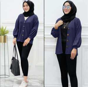 FEMMESHOPA-OUTER WANITA/KEMEJA WANITA/PAKAIAN KEKINIAN-YX CARDIGAN JASMIN
