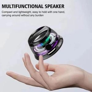Led Small Steel Bluetooth Speaker 5.3Magnetic Portable Outdoor Desktop Subwoofer Cannon Small Audio
