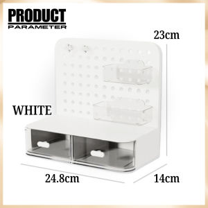 Sorting Display Rack Desktop Perforated Board Storage Box Stationery Supplies Pegboard Shelf Drawer AT
