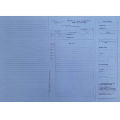 Giấy thi A3 ( 100 Tờ ) Phách Dọc