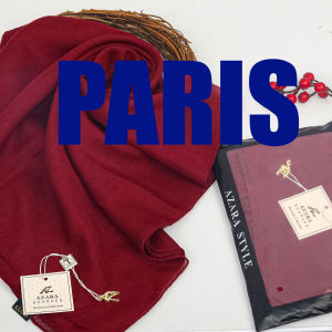 Kerudung Paris Judul Pouch Azara /Hijab Standar 110x110 Polos.