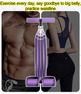 Pedal puller sit-up assister fitness crunch and stretcher exercise equipment