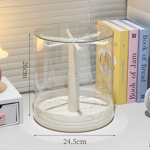 Cute Plush Doll Box Cartoon Removable Transparent Rotating Doll Display Box Plush Doll Dust-proof Storage Box Decorative Ornaments