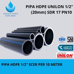 PIPA AIR HDPE 1/2 INCH (20mm) PN10 UNILON ECER. PER 10 METER