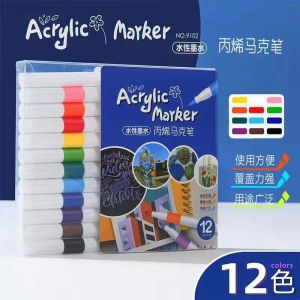 Pen Penanda Akrilik Acrylic Marker Pen Water-Based  DIY Art Drawing Kids Children Quick Drying Colored Pen