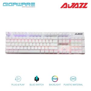 Ajazz Robocop Mechanical Gaming Keyboard Rainbow LED Blue Switch