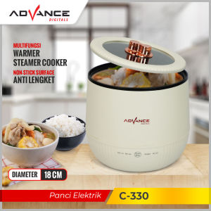 Advance C-330 Rice Cooker Mini / Panci Listrik Serbaguna 1.8L Touch Control Anti Lengket