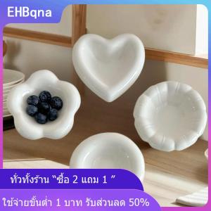 [COD] EHBqna KITCHEN ชามซอสซอสมะเขือเทศเซรามิกจานปรุงรสสีขาวจานน้ำส้มสายชูน้ำผึ้งขนาดเล็กชามจุ่มน้ำเกรวี่แสดงเครื่องประดับ