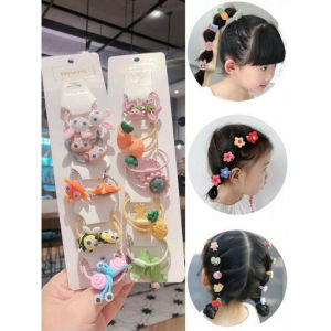 Set 50 dây cột tóc nhiều màu co giãn dễ thương cho bé gái - Q83733
