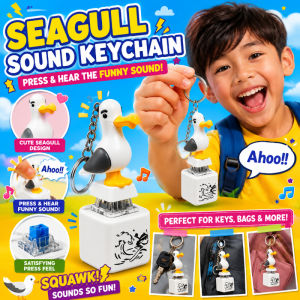 Seagull Sound Keychain Light Up Electronic Pendant Voice Toy Stress Relief Key Ring Bag Charm Gift