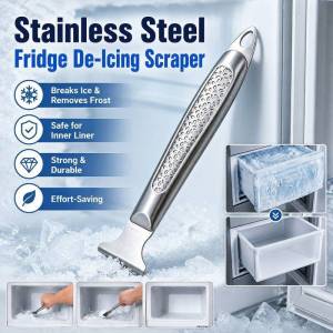 Stainless Steel Refrigerator Defrosting Shovel/Heavy Duty Ice Scraper For Home Kitchen/Manual Freezer Cleaner/For All Families/Easy Ice Removal