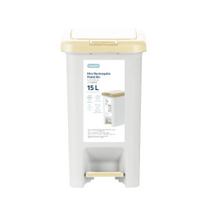 Inochi Rectangular Pedal Bin / Pedal Step Dustbin / Trash Bin with Foot Pedal / Step-on dustbin / Kitchen Dustbin 10L/15L