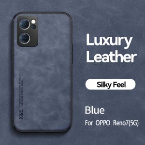 Case For OPPO Reno8 Reno7 Reno6 Reno5 Reno 8 7 6 5 2 Z 8Z 7Z 5Z 2Z 5G 4G Phone Casing Back Cover Shockproof Luxury Leather No Fingerprint Anti Drop Soft TPU Car Holder Support