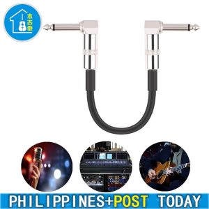Guitar Effects Pedal Cable 6.35Mm Connecting Wire Flat Patch Metal Heads Copper Core Cables