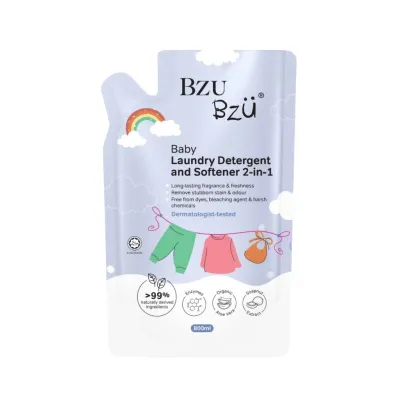 BZU BZU Baby Laundry Detergent and Softener 800ml/1L - Gentle Care for Baby Clothes Hypoallergenic