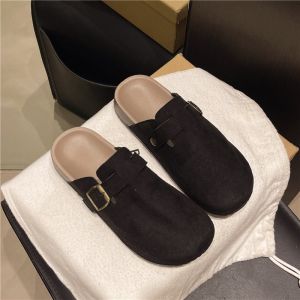 Free Shipping Korean-Style Fashionable And Versatile 2026 Summer New Retro Thick-Soled Slip-On Sandals For Outdoor And Indoor Wear
