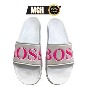 MOCHEL - Sandal Selop Pria dan Wanita MOCHEL BOSS Putih Pink Terbaru Simpel dan Elegant