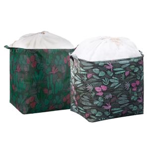 QSHL0464 Tempat Penyimpanan Mainan Baju Storage Bag Serbaguna Keranjang Lipat Tempat Mainan Anak Bed Cover Baju Celana Gorden Selimut Baju Kotor Motif Minimalis