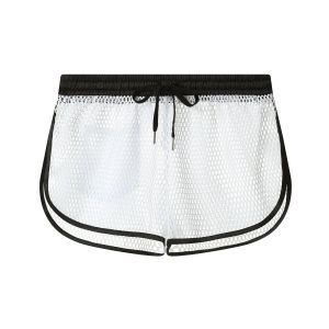 กางเกงขาสั้นยิมฟิตเนสเทรนนิ่งลำลองสำหรับผู้ชายชุดนอนสี่มุมสี่มุมผ้าบางมองทะลุผ่าน