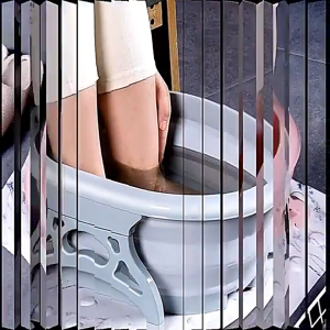 Plastic Foldable Bucket Folding Foot Wash Tub Handle Foot Bath Basin Sauna Soaking Massage Bucket Portable Bathtub