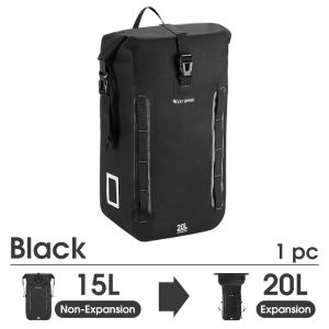 WEST BIKING 20L Fully Waterproof Bicycle Rear Rack Bag MTB Road Bike Bicycle Rear Set Pannier Bag Cycling Trunk Travel Bag Cycling Accessories