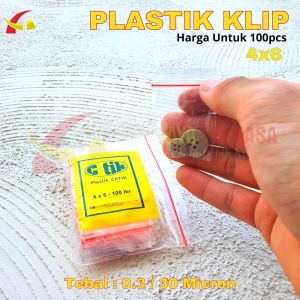 Kantong Plastik Klip Ziplock Bening CTIK PE Klip Mini Tebal Zip Lock Clip Seal Zipper 100pcs