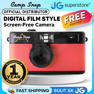 Camp Snap V105 Flamingo Pink Digital Film Style Screen Free Digital Camera Point & Shoot 8MP Sensor Rechargeable Battery 500 Max Shots per Single Charge Internal 4GB MicroSD Card Slot with Max 2000 Shots and LED Flash Controls for Photography