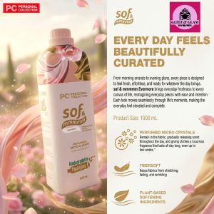 sof & mmmmm Naturals Concentrated Fabric Conditioner 1000ml Personal Collection Glitz & Glam