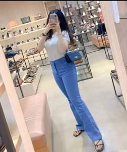 Highwaist Cutbray Jeans Wanita Terbaru