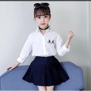 Set Kemeja + Rok Anak TWY621 Setelan Baju Anak Usia 4-7 Tahun Pakaian Anak Santai