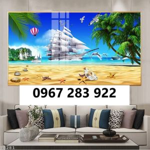 Gạch tranh 3D thuận buồm xuôi gió