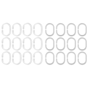 Dễ dàng cài đặt nhựa kẹp rèm tắm C Loại Thiết kế móc Rèm phòng tắm bền tổ chức phụ kiện