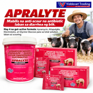 APRALYTE fast-acting anti-scouring powder 1box x 48pcs (6g) apralyte powder for chicken apralyte for pig 150g 24grams