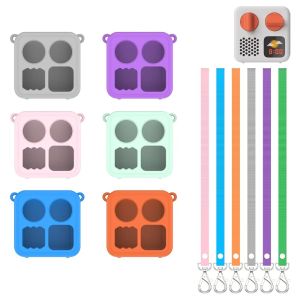 GTRBFDS with Lanyard Silicone Protective Case Shockproof Full Coverage Speaker Protector Anti Drop Player Cover for Yoto Mini