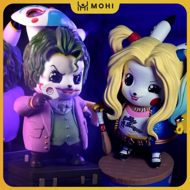 Mô hình Pikachu Cosplay Joker và Harley Quinn rất cute. Mô hình pikachu ...