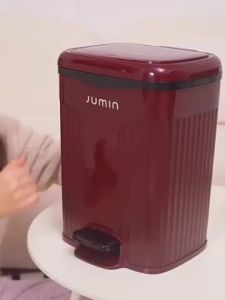 10/15/20L Pedal Trash Can With Cover Pedal and Press Trash Bin Household Trash Can
