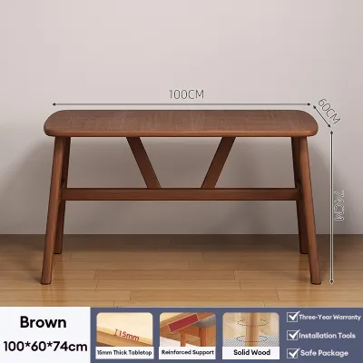 Global Wood Dining Table Solid Wood Furniture Wooden Tables Nordic Table For Kitchen 100/120/140cm
