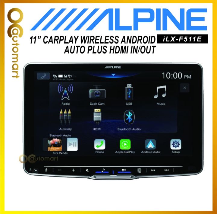 Alpine iLX-F511E - 11 INCH WITH CARPLAY WIRELESS AND ANDROID AUTO PLUS ...