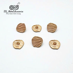 [Hàng mới] (5 cái) Nút áo cúc áo kim loại thiết kế hình vỏ thời trang mới HY-8234 #ssl_accessories