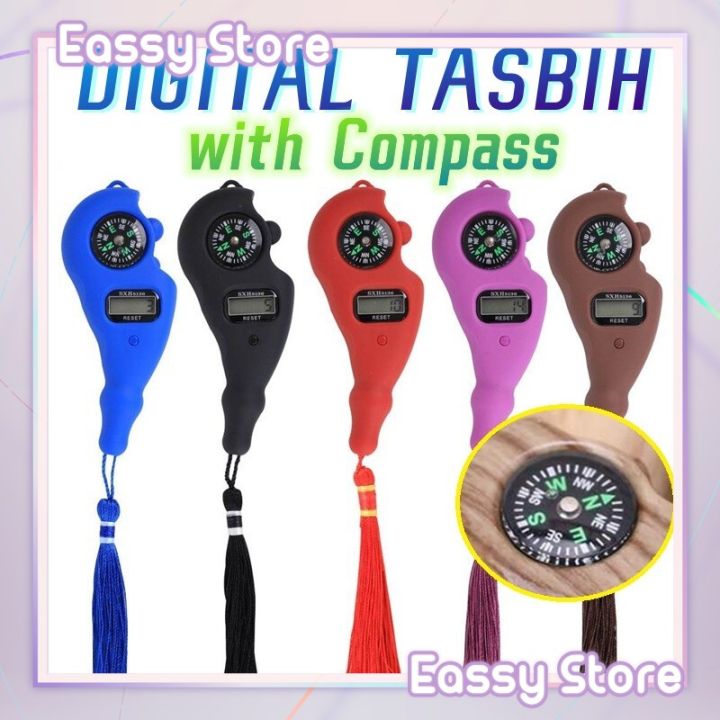 Electronic Rosary Tasbih Digital With Compass Resettable Prayer Beads