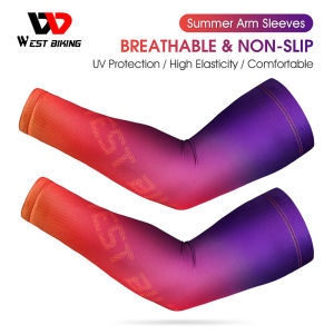 WEST BIKING Ice Fabric Running Arm Warmers UV Protect Arm Sleeves Basketball Camping Cycling Sleeves Outdoors Sports Wear Protective Gear