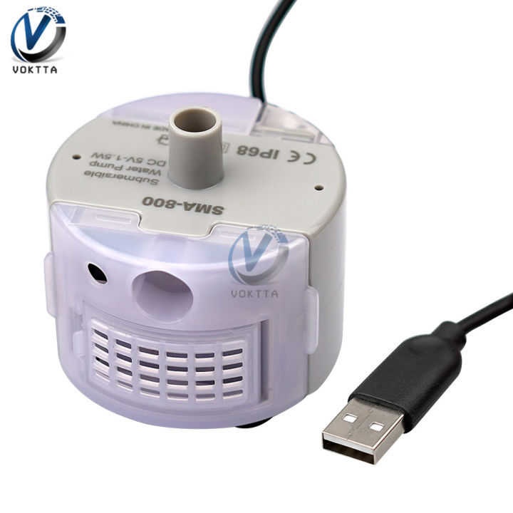 DC5V/1A USB Water Pump DIY Water Dispenser Fountain Filter LED