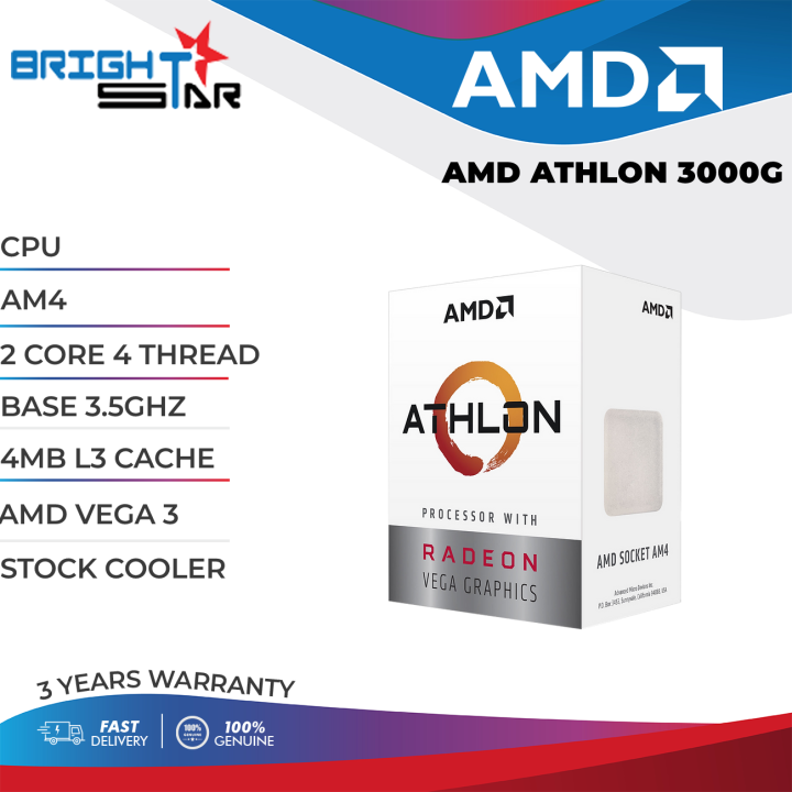 Amd Athlon 3000g Vega Am4 3000g AMD Athlon 3000G With Radeon Vega