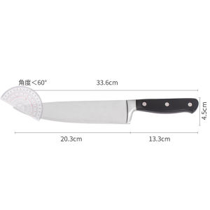Pisau koki tajam yang terbuat dari baja karbon tinggi Pisau dapur pisau cincang berkualitas tinggi Bilah Satu Bagian 39cm Tidak berkarat Ketajaman tinggi Kekerasan tinggi Anti lengket Ketangguhan yang kuat Pisau dapur profesional Pisau boning